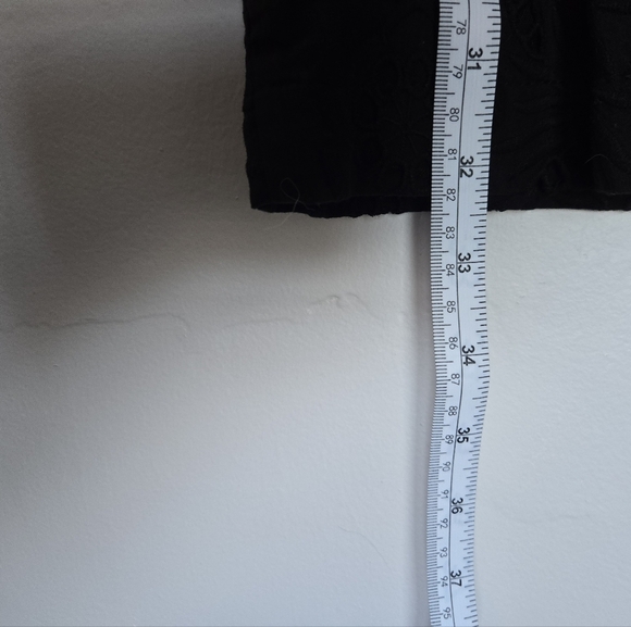 Black Eyelet Button-Down Dress - Picture 6 of 7